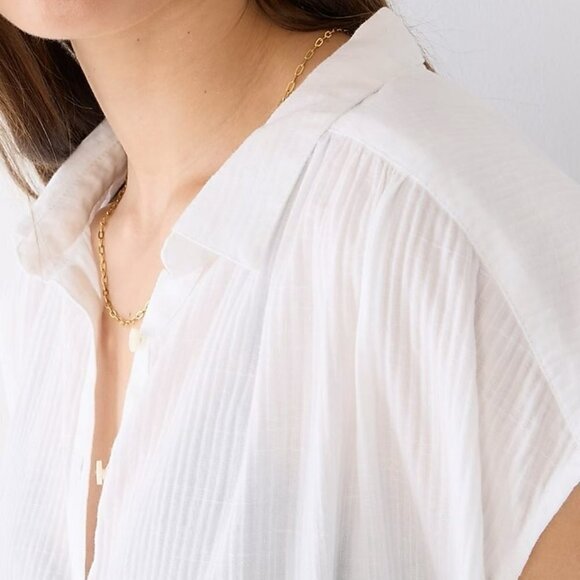 NWT - J. Crew Cap-sleeve tunic cover-up in soft gauze - Picture 2 of 6